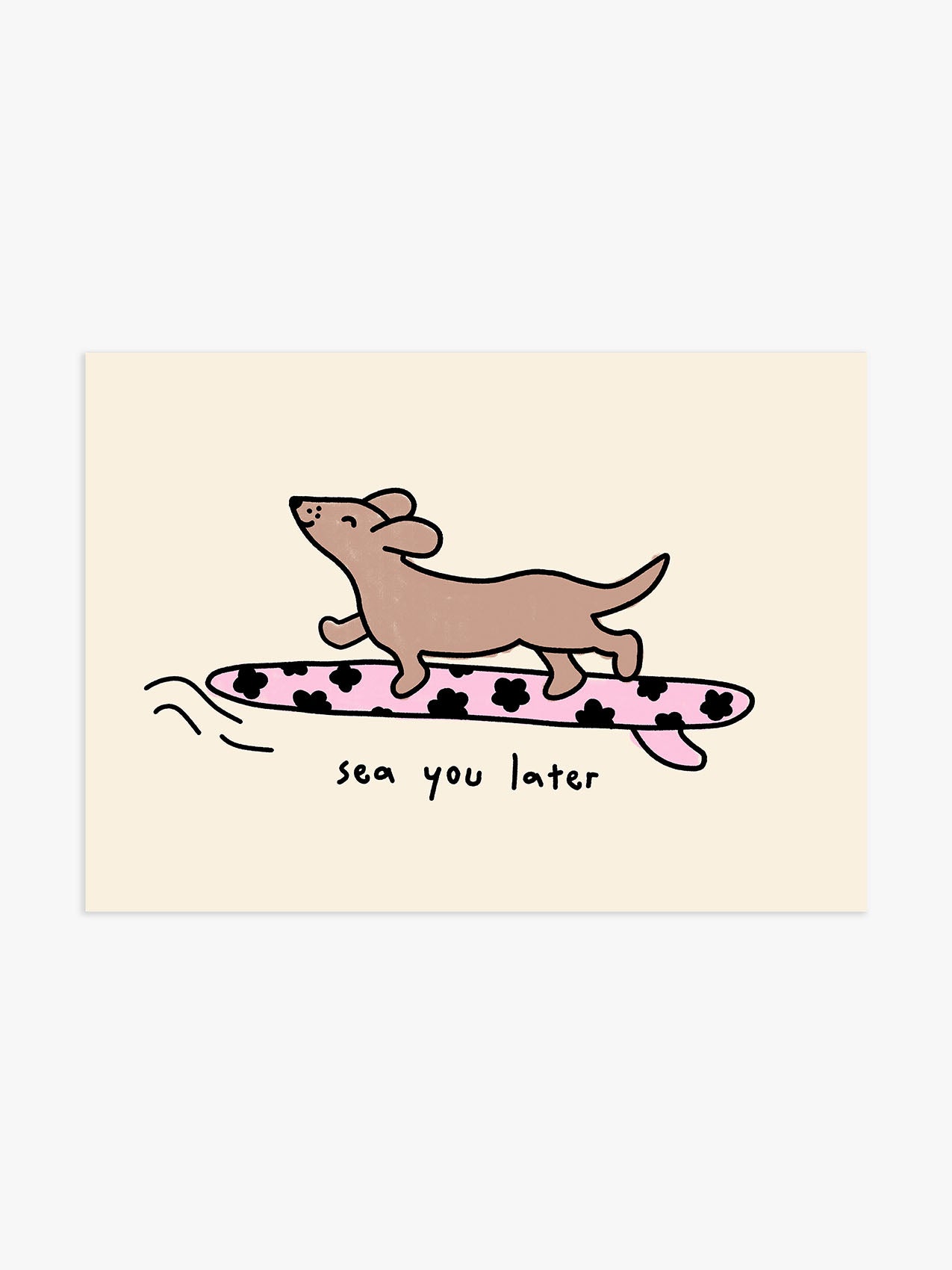 Sea You Later Poster mit Dackel