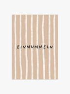 Einmummeln Streifenposter in Braun