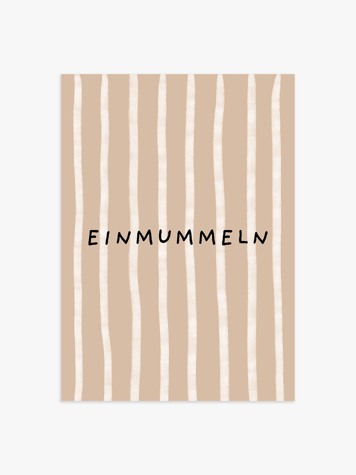 Einmummeln Streifenposter in Braun - 70x100 cm
