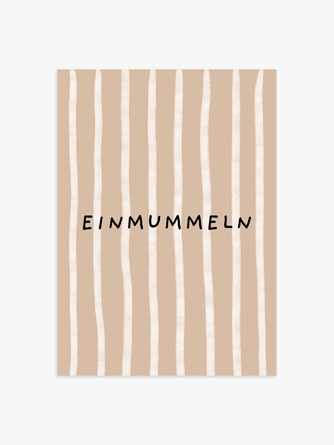 Einmummeln Streifenposter in Braun