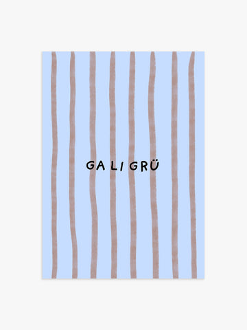 Galigrü Poster in braun-blau