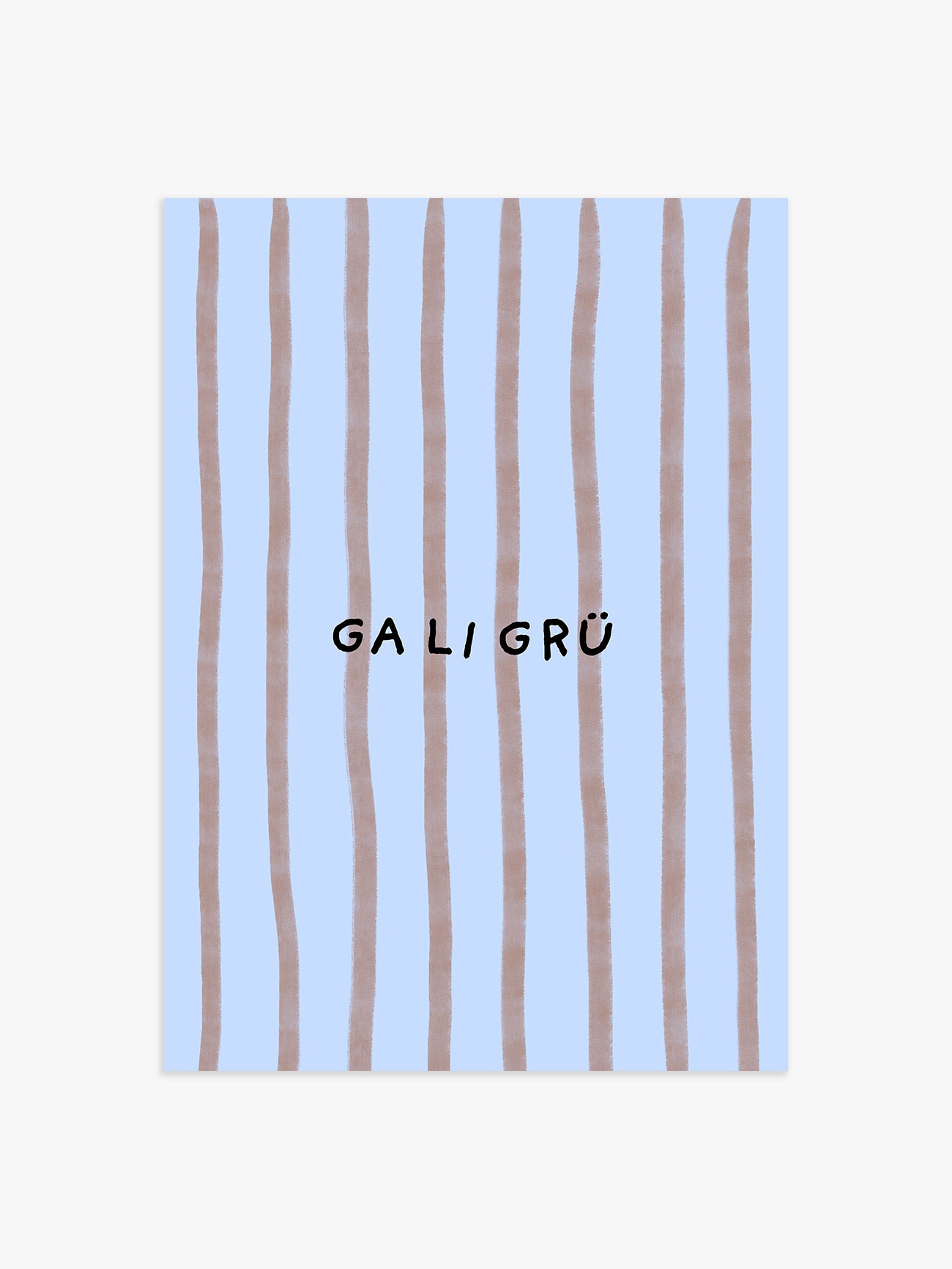 Galigrü Poster in braun-blau