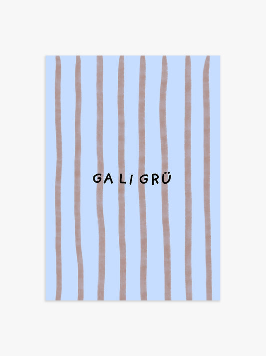 Galigrü Poster in braun-blau