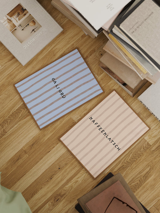 Kaffeeklatsch Poster in beige-braun