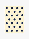 Polka Dot Poster in Buttergelb & Marineblau