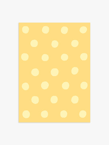 Polka Dot Poster in Gelb & Buttergelb