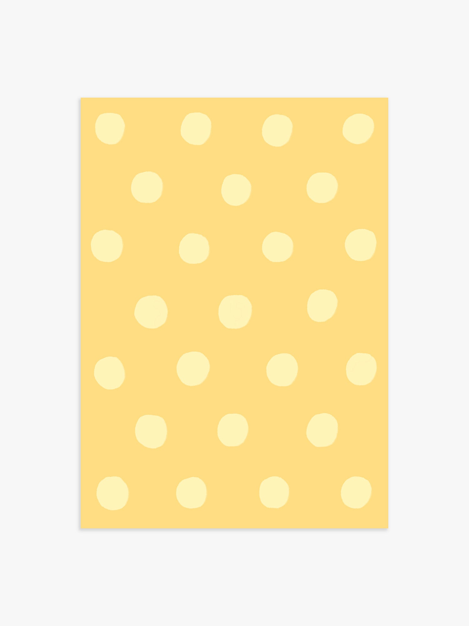 Polka Dot Poster in Gelb & Buttergelb