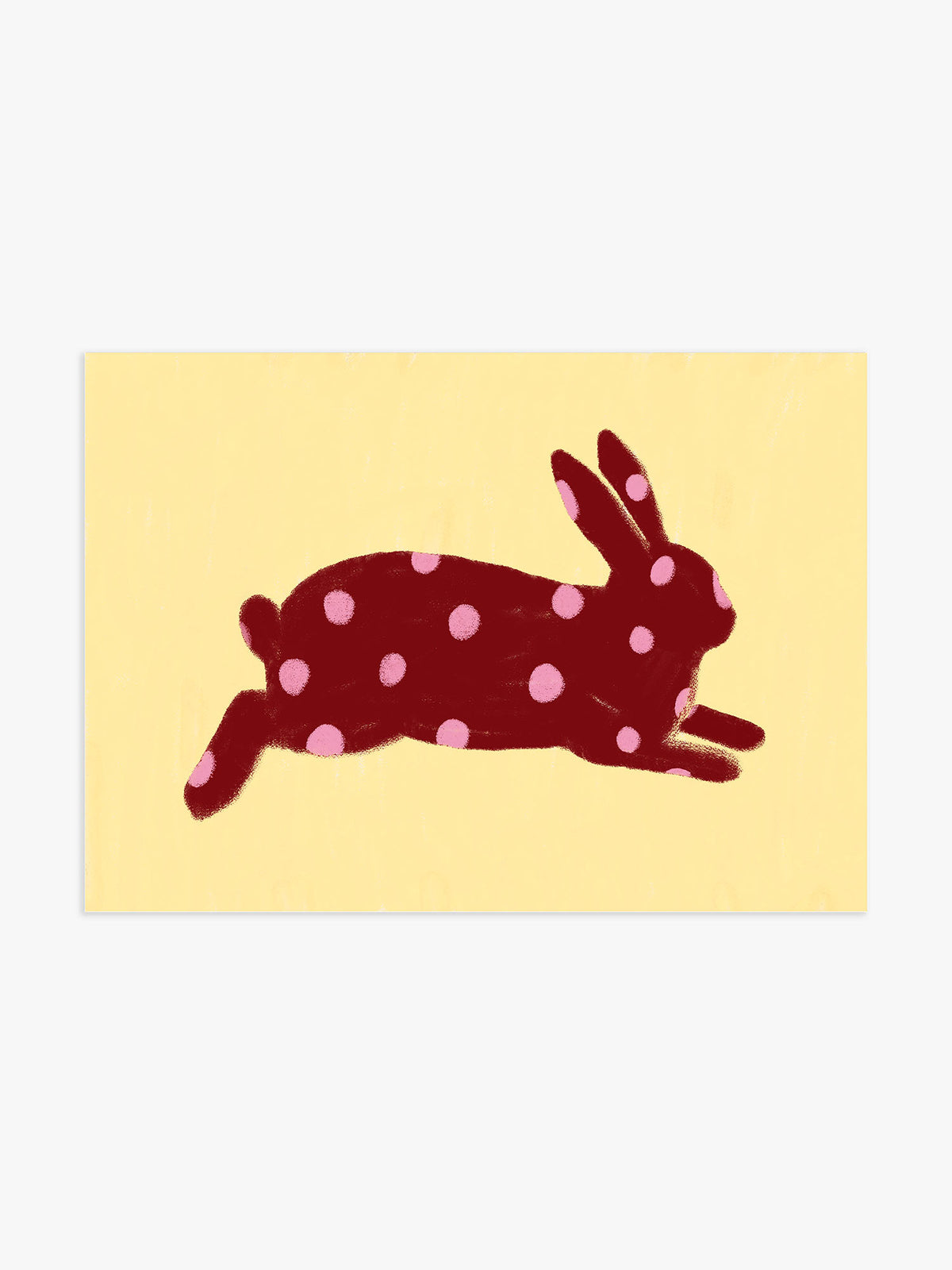 Hasen Poster in gelb rot - 40x50 cm