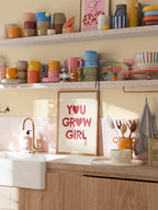 'You Grow Girl' Poster in Rot