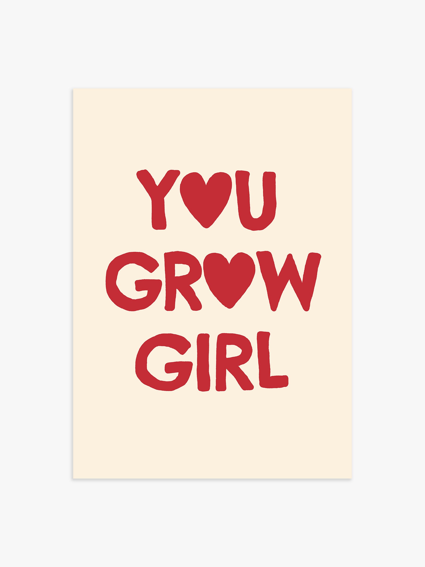 'You Grow Girl' Poster in Rot