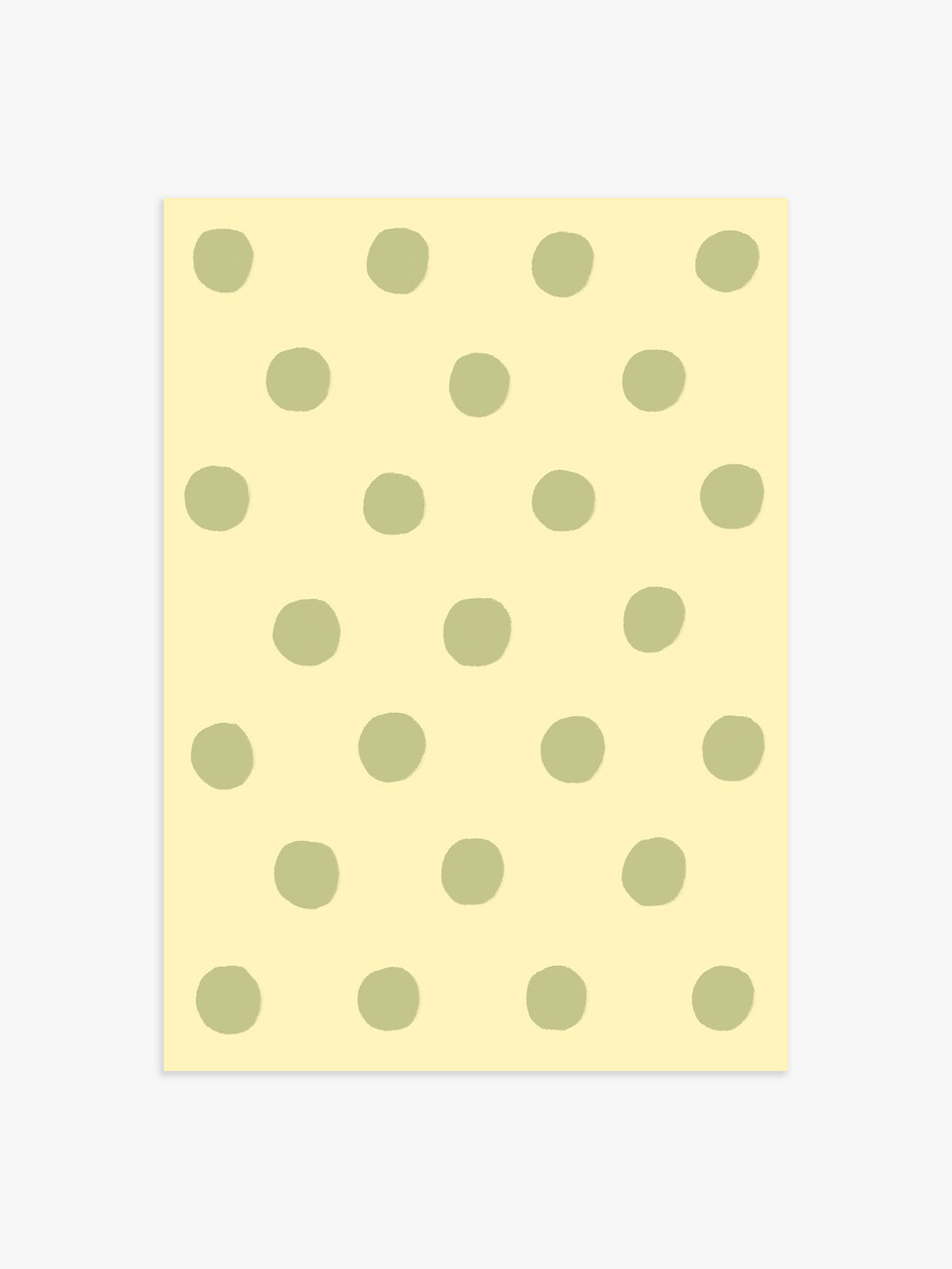 Polka Dot Poster in Gelb & Grün - 70x100 cm