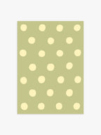 Polka Dot Poster in Grün & Gelb