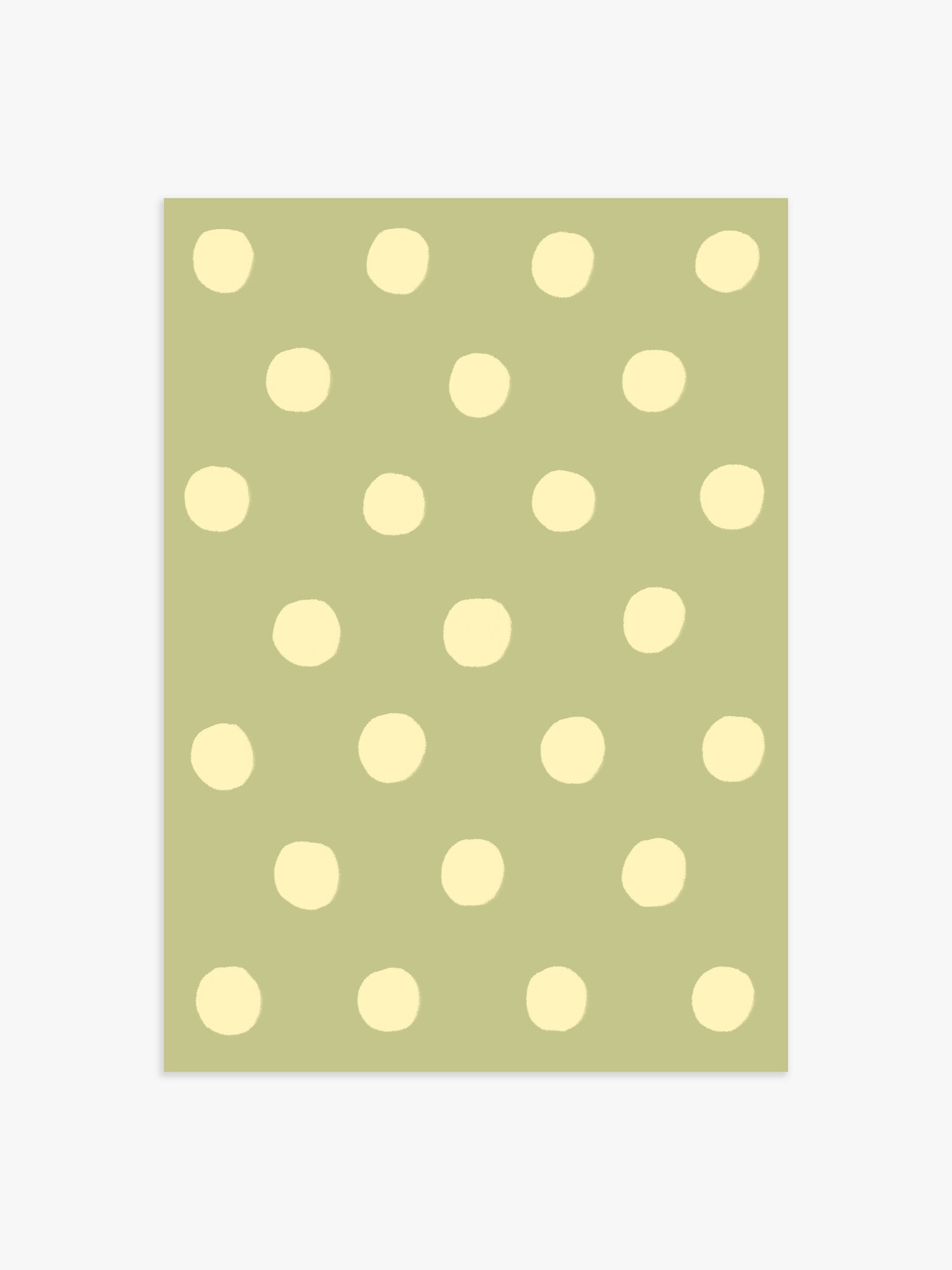 Polka Dot Poster in Grün & Gelb