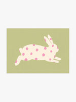 Hasen Poster in grün pink