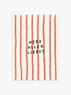 Herzallerliebst Poster in bordeaux-beige