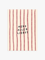 Herzallerliebst Poster in bordeaux-beige