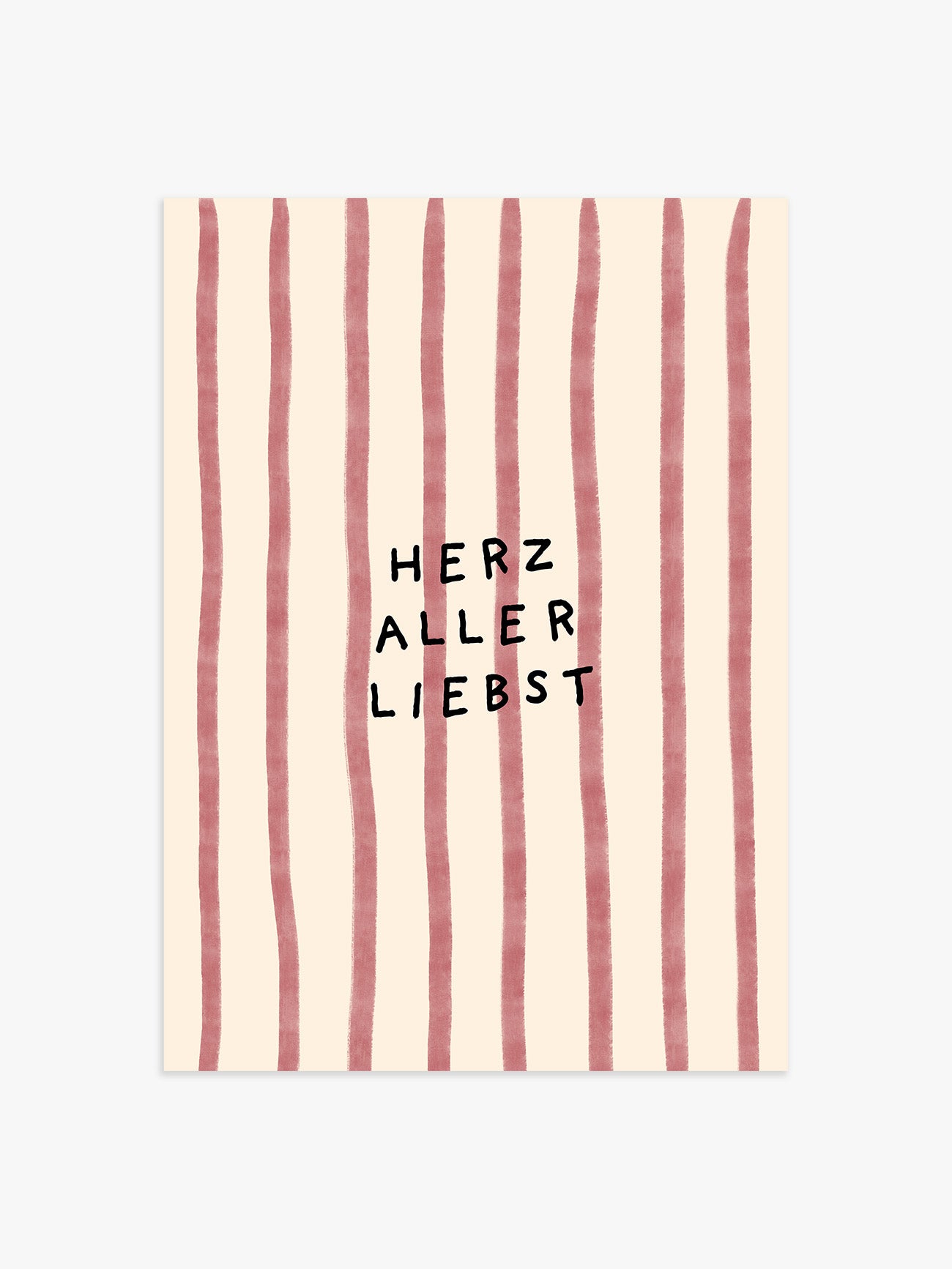 Herzallerliebst Poster in bordeaux-beige