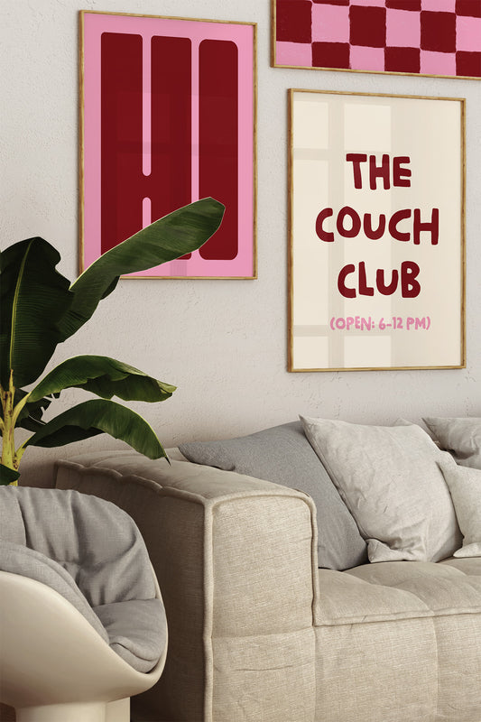 'The Couch Club' Poster Bordeaux-Rosa