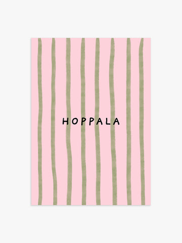 Hoppala Poster in grün-rosa