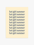Hot Girl Summer Poster in Gelb-Blau