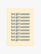 Hot Girl Summer Poster in Gelb-Blau