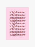 Hot Girl Summer Poster in Rosa-Rot