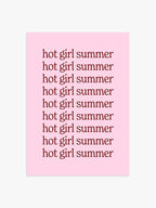 Hot Girl Summer Poster in Rosa-Rot