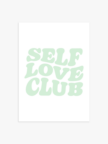 Self Love Club Poster in Hellgrün