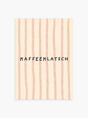 Kaffeeklatsch Poster in beige-braun