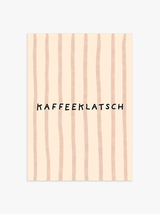 Kaffeeklatsch Poster in beige-braun