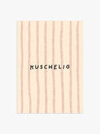 Kuschelig Streifenposter in Beige-Braun