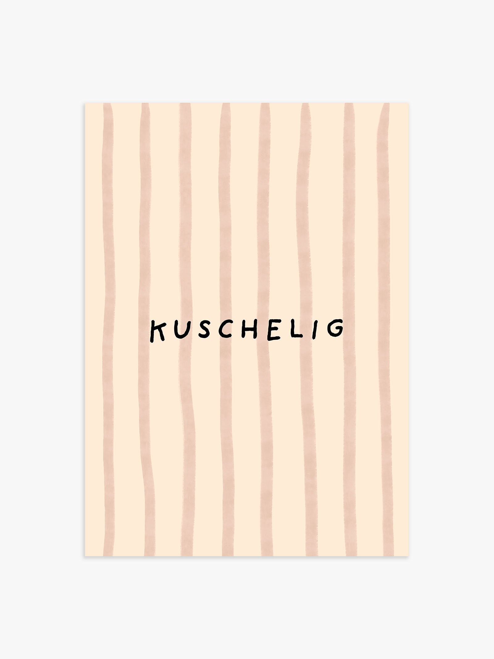 Kuschelig Streifenposter in Beige-Braun