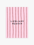 Lieblingsmensch Streifenposter in Rosa-Rot