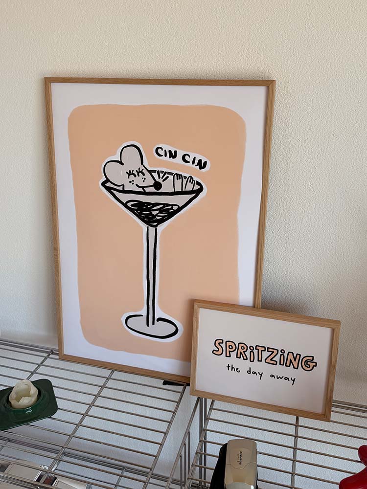 Cin Cin Poster mit Martini