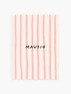 Mausig Poster in rosa-beige