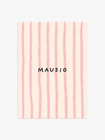 Mausig Poster in rosa-beige