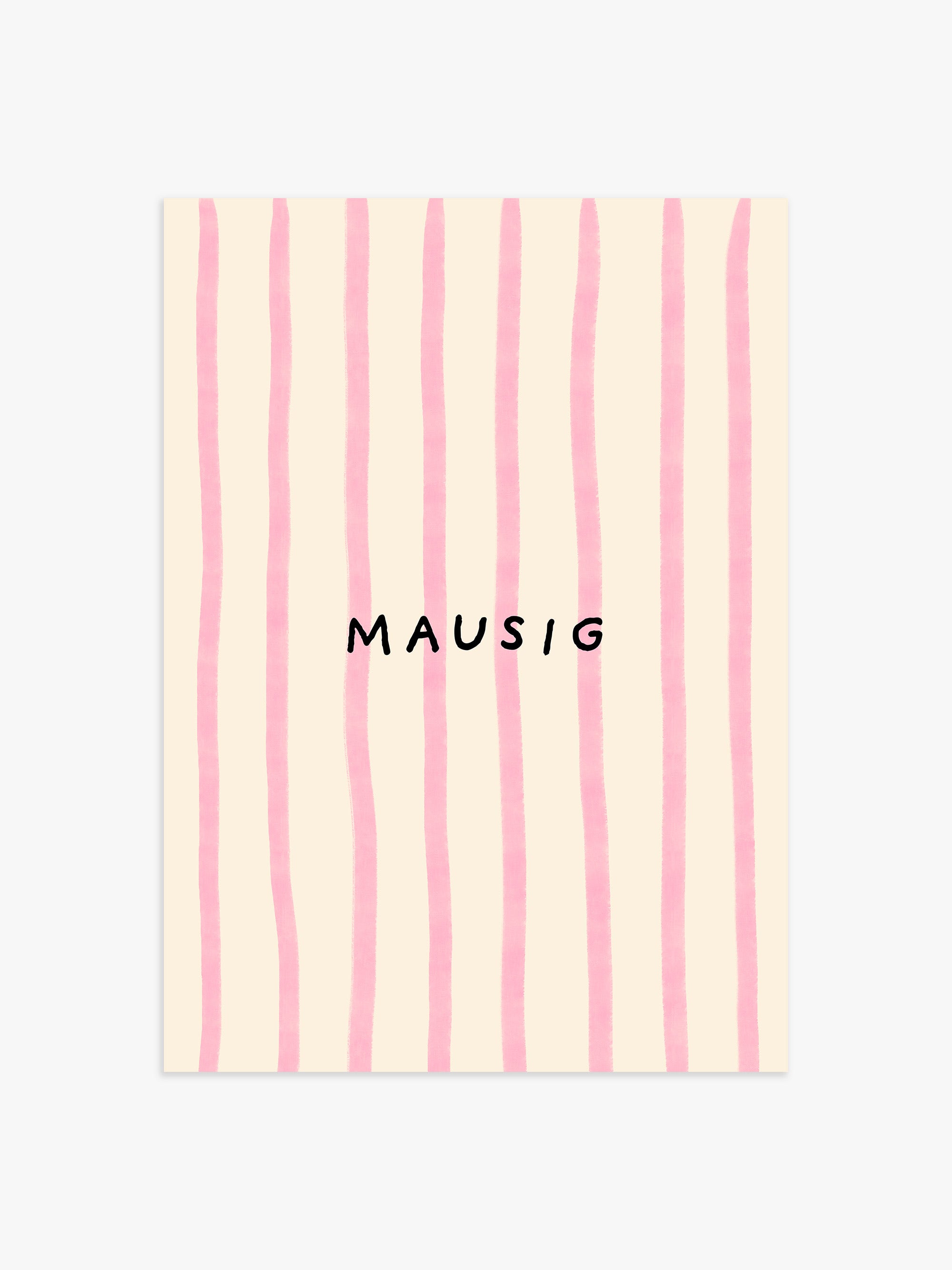 Mausig Poster in rosa-beige