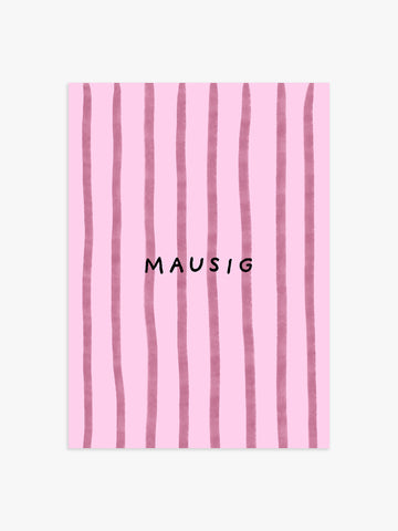 Mausig Poster in rosa-beerig