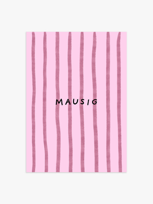Mausig Poster in rosa-beerig