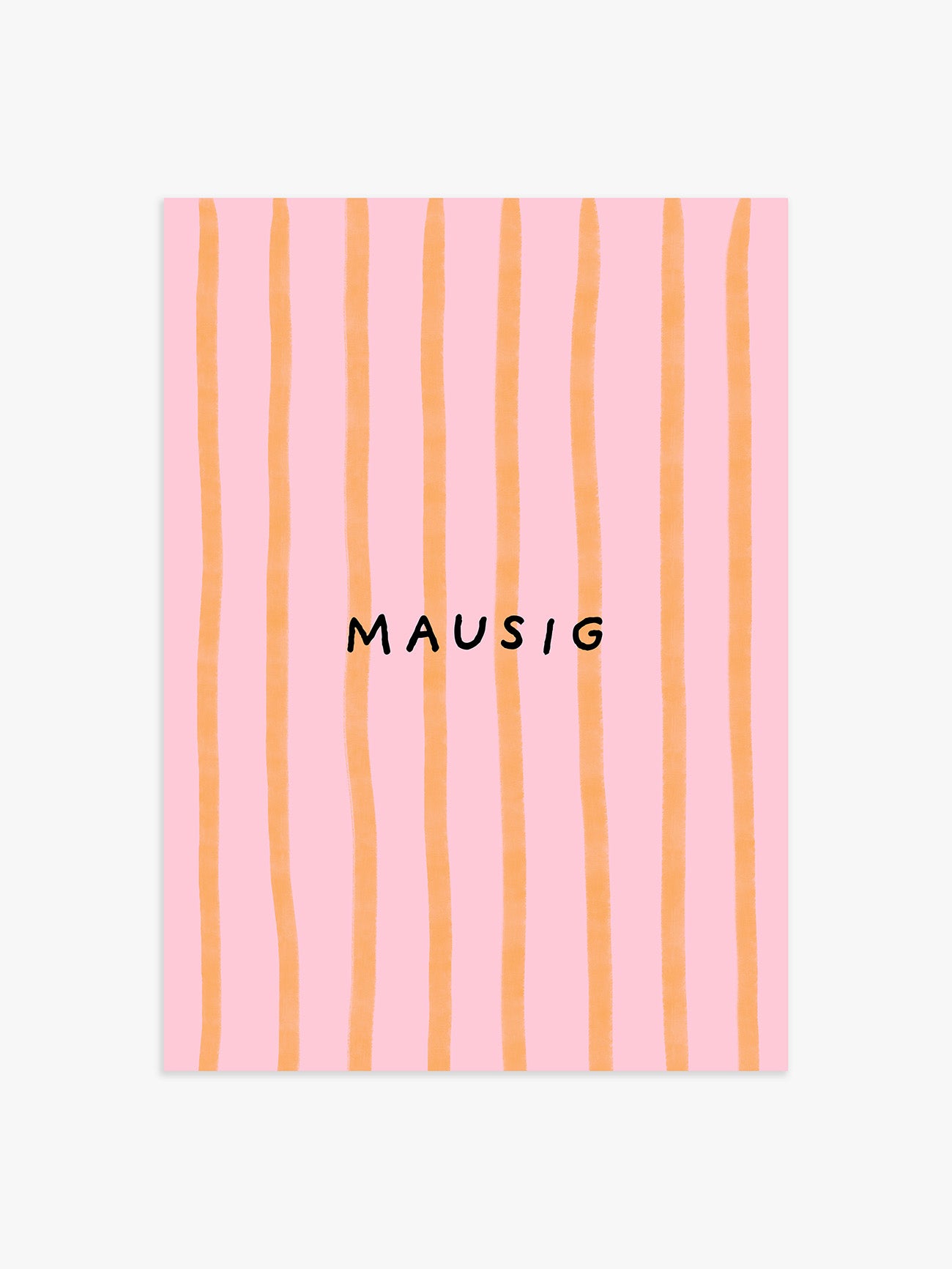 Mausig Poster in rosa-orange
