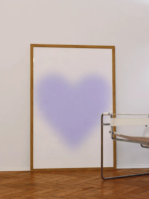 Aura Herz Poster in Hellblau