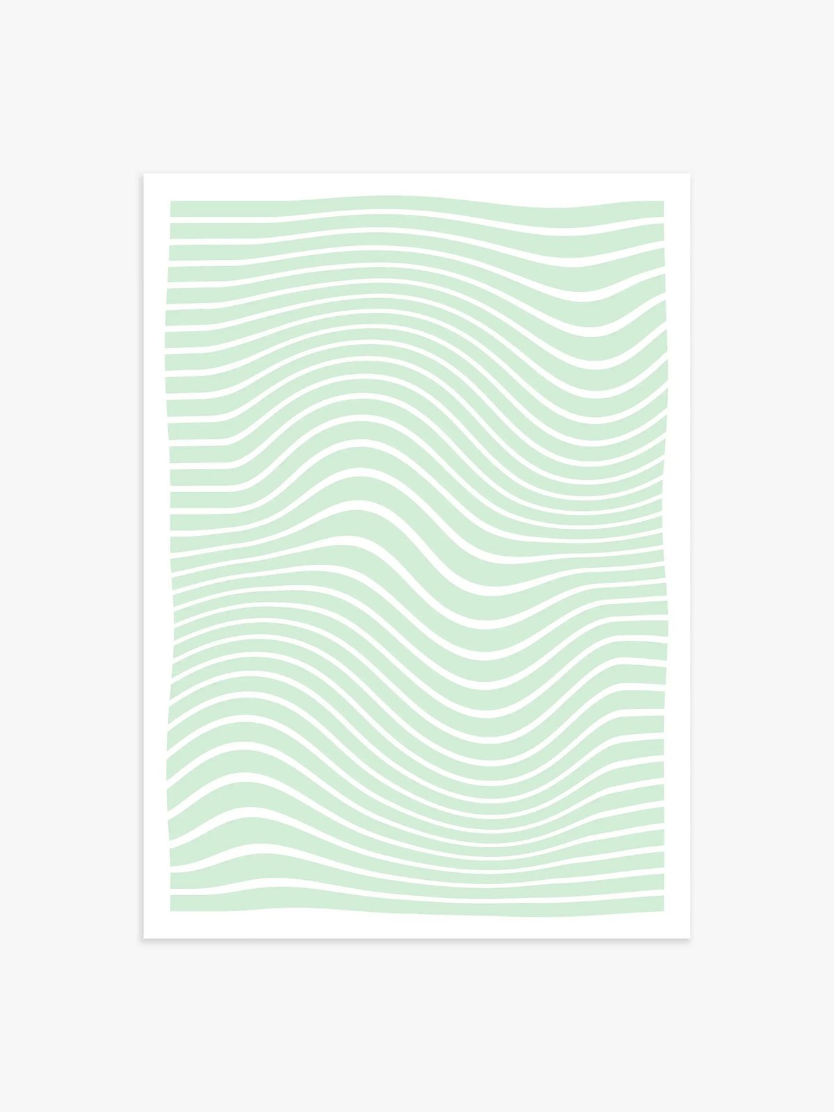 Abstrakte Linien Poster in Grün - 30x40 cm