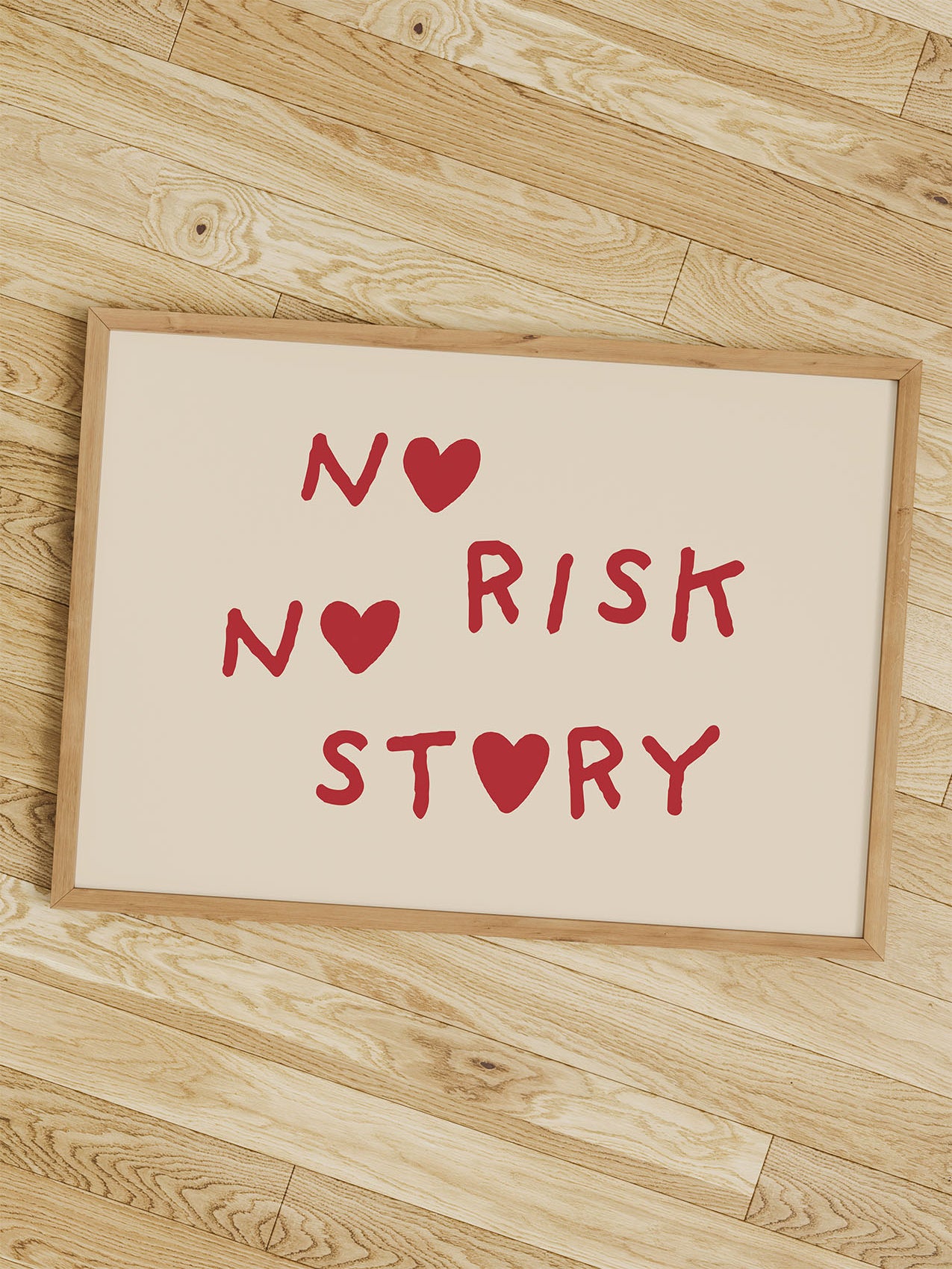 'No Risk No Story' Poster  in Rot