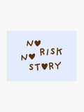 'No Risk No Story' Poster in Blau-Braun