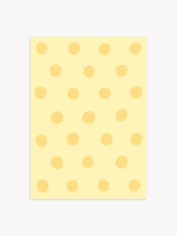 Polka Dot Poster in Buttergelb & Gelb