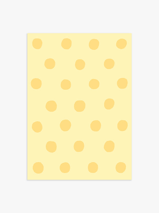 Polka Dot Poster in Buttergelb & Gelb