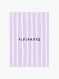 Pipipause Streifenposter in Flieder