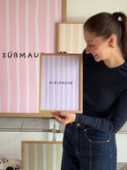 Pipipause Streifenposter in Flieder