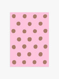 Polka Dot Poster in Rosa & Braun
