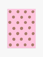 Polka Dot Poster in Rosa & Braun